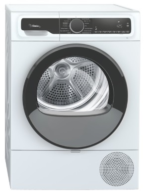 SECADORA BALAY 3SB380B BOMBA DE CALOR A+++ 60CMS 8KG BLANCA DISPLAY LED ILUMINACION INTERIOR PUERTA CRISTAL CONEXION A DESAGÜE INSTALACION BAJO ENCIMERA (SUSTITUTA 3SB088BP)