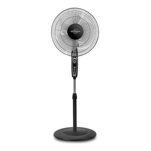 Ventilador de Pie Orbegozo SF0148 50W 40 cm Oscilante, Negro Inox