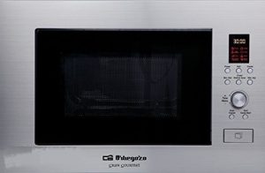 Microondas Orbegozo MIG2330 23L Inox Marco Integrado – 900W Microondas, 1000W Grill, Temporizador Digital
