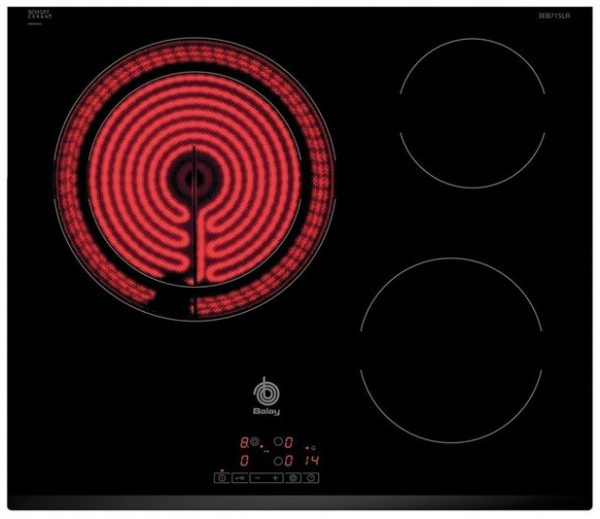Placa Vitrocerámica Balay 3EB715LR - 3 Zonas, 28 cm, Biselada, 60 cm