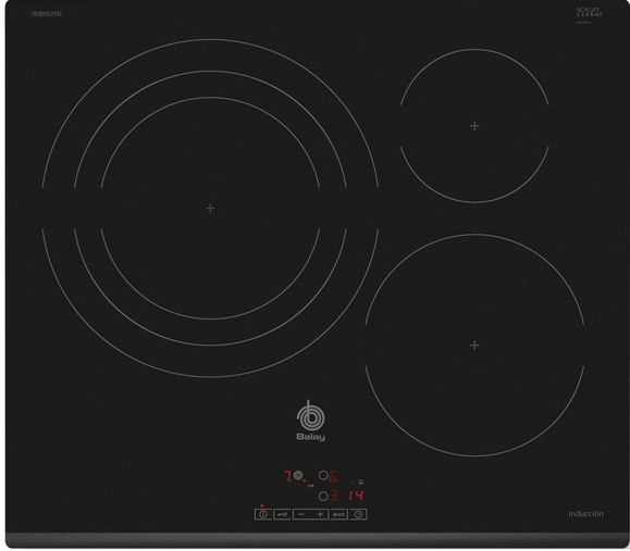 Placa de Inducción Balay 3EB967FR - 3 Zonas, 60 cm, Zona Gigante de 32 cm