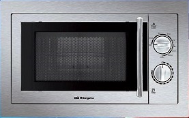 Microondas Orbegozo MIG2033 Inox Encastrable 20L – 800W, Grill 1000W, 9 Niveles, Temporizador Manual