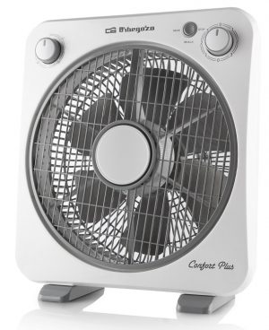 Ventilador Orbegozo BF0138 Box Fan 30 cm 3 Velocidades Temporizador 40W Silencioso