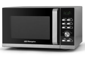 Microondas Orbegozo MIG2043 Silver – 20L, 700W, Grill 900W, 6 Niveles de Potencia, 36 Menús Automáticos