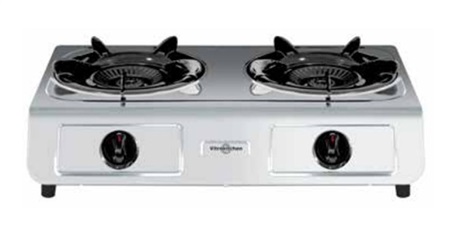 HORNILLO VITROKITCHEN 260IB 2 QUEMADORES INOX PORTATIL GAS BUTANO 37X56X12