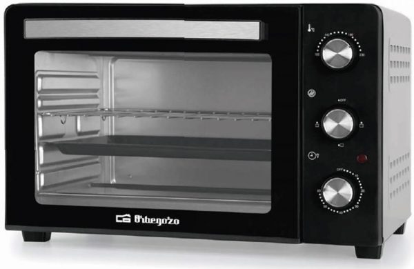 Horno Orbegozo HOT306 Convección 30L 1500W Negro, Temporizador 60 Min
