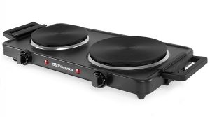 HORNILLO ORBEGOZO PE2855 2 PLACAS ELECTRICAS 2 TERMOSTATOS REGULABLES 1X1000W 1X1500W ASAS PLEGABLES (SUSTITUYE A PE2850)
