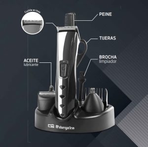 CORTAPELO ORBEGOZO CTP1930 3 EN 1 RECARGABLE 3 CABEZ INTERCAMBIABLES