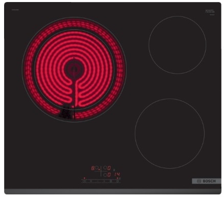Placa Vitrocerámica Bosch PKK631BB8E - 3 Fuegos, Zona Gigante 28 cm, TouchControl