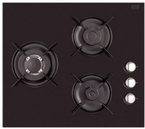 Placa de Gas Newpol NW3GG 3 Fuegos - Cristal y Mandos Laterales