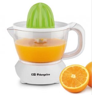 Exprimidor Orbegozo EP 2000 Lenta 40W - Automático, 0.7L, Verde y Blanco