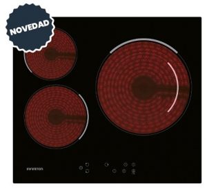 Placa Vitrocerámica Infiniton VIT3P54W - 3 Zonas, 30 cm, Touch Control, Boost