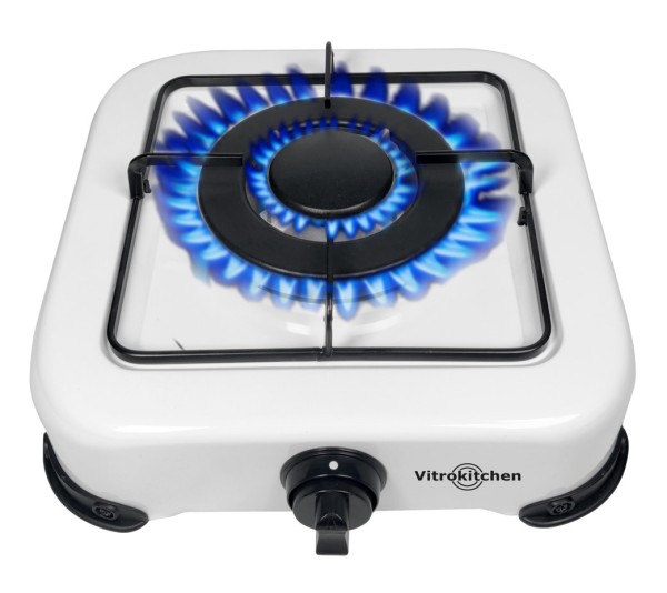 HORNILLO VITROKITCHEN 152BB BLANCO 1 FUEGO TRIPLE CORONA BUTANO