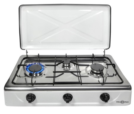 HORNILLO VITROKITCHEN 302BB BLANCO 3 FUEGOS BUTANO