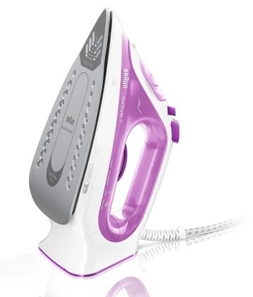 Plancha Braun FI3124PU 2400W con Suela Bidireccional 3D SuperCeramic, Golpe de Vapor 170g/min y Antigoteo