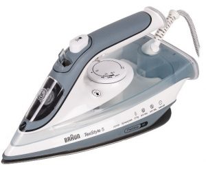 Plancha Braun SI5078GY 2800W con Golpe de Vapor 210g/min, Suela EloxalPlus y Autoapagado