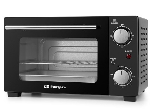 HORNO ORBEGOZO HO985 NEGRO 10 LITROS 800W TEMPORIZADOR INDICADOR LUMINOSO