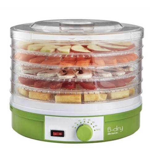 DESHIDRATADORA ARIETE 616 TERMOSTATO REGULABLE 5 CESTAS APILABLES 245W BOTON ENCENDIDO/APAGADO